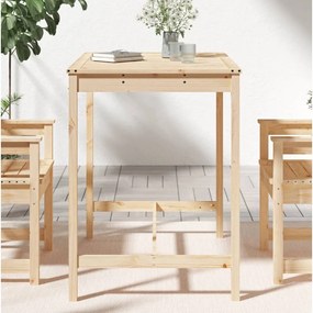 Tavolo da giardino 121x82,5x110 cm in legno massello di pino