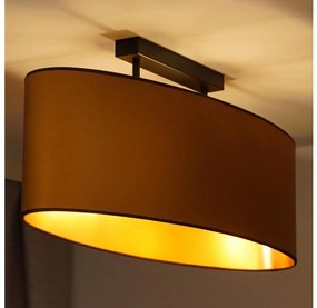 Duolla - Lampadario a plafone OVAL VEGAN 2xE27/15W/230V marrone