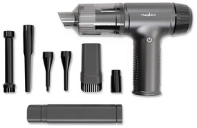 Nedis VCHHR100BK - Aspirapolvere portatile ricaricabile 2in1 90W/6000 mAh grigio/nero