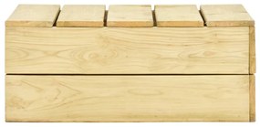 Set Salotto da Giardino 4 pz Legno Massello di Pino Impregnato