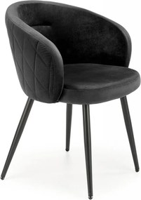 Sedia K430 velluto nero