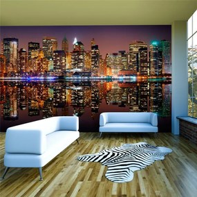 Fotomurale XXL  Gold reflections  NYC  Colore blu navy, Dimensioni e Misure 550x270