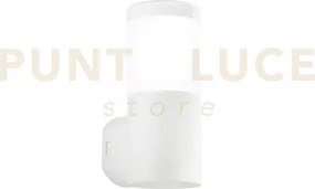 Applique focus bianca tonda 1 luce attacco gu10 ip65 10x13x24cm