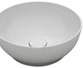 Lavabo da appoggio tondo in ceramica bianco