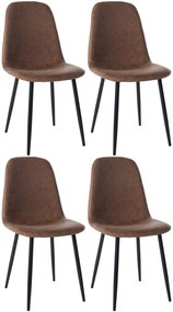 Set Di Sedie Da Pranzo Napier: Comfort E Stile Per La Tua Sala Da Pranzo / Braun / Kunstleder