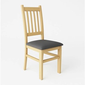 Sedia da pranzo SIMON rovere/grigio scuro