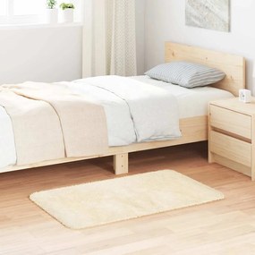 Tappeto Shaggy A Pelo Lungo Navarra Crema 60x100 Cm Poliestere /