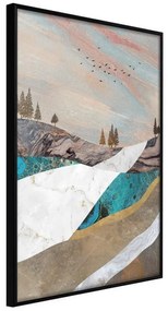 Poster  Painted Landscape  Cornice Quadri Cornice nera, Larghezza x Altezza Home decor 30x45