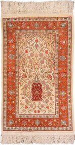 Hereke Tappeto 60 x 100 Beige (Tacchino) Annodato A Mano