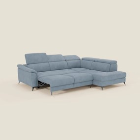 Arcos Divano angolare - piedini alti e poggiatesta reclinabili in microfibra impermeabile T11 carta da zucchero