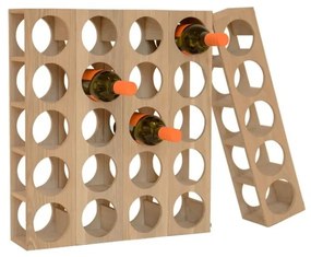Portabottiglie per 5 bottiglie di vino in rovere Vino Wine-0 - Wireworks