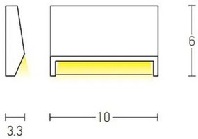 Zambelis E182 - Illuminazione scale LED da esterno LED/1,5W/230V IP54 bianco
