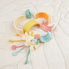 Bieco - Giocattolo di motricità in silicone con attività - banana