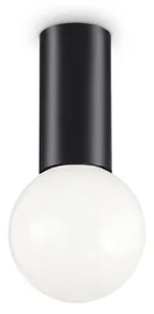 Plafoniera Moderna Petit Metallo Nero 1 Luce E27 8W 3000K Luce Calda