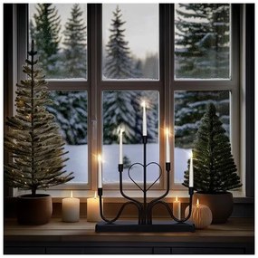 Solight 1V280 - Portacandela natalizio a LED 5xLED/2xAA bianco caldo