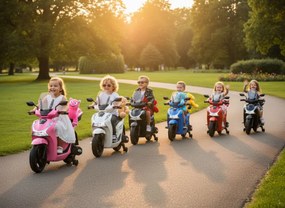 Scooter Elettrico per Bambini Licenza Ufficiale Honda SH125 12V con Ruote EVA e Sedile Pelle Blu...
