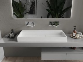 Mexen Ava lavabo da appoggio in conglomerato B/O 100 x 46 cm, bianco - 23011000