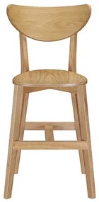 Set di 2 sgabelli da bar in stile scandinavo quercia LEENA