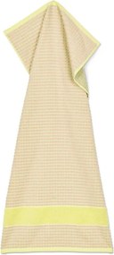 Asciugamano tipo terry giallo e rosa in cotone organico 50x100 cm Check – JUNA