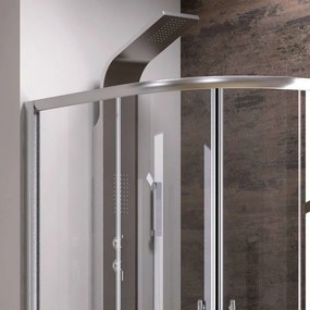 Box doccia stondato 100x80cm vetro trasparente KAM-K270 - KAMALU