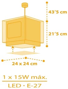 Dalber 63402 - Lampadario per bambini MY FARM 1xE27/15W/230V