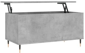 Tavolino salotto grigio cemento 90x44,5x45 cm legno multistrato