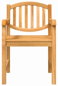 Sedie da giardino 2 pz 58x59x88 cm in legno massello di teak