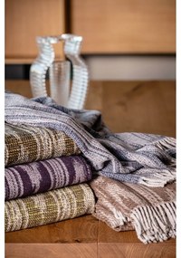 Plaid marrone con contenuto di cotone , 140 x 180 cm Zanzibar - Euromant