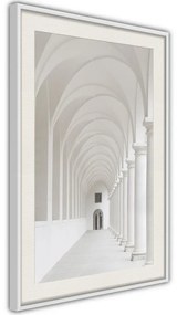 Poster  White Colonnade  Cornice Quadri Cornice nera con pass-partout, Larghezza x Altezza Home decor 20x30