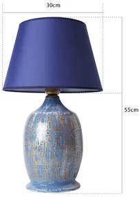 Lampada da tavolo RAMZES 1xE27/40W/230V blu