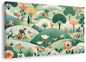 Quadro su tela – Gita in bici nel paesaggio