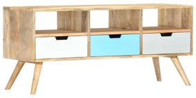 Mobile porta tv 110x35x48 cm legno massello di mango