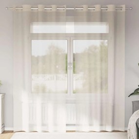 Tende İn Voile Con Occhielli 2 Pz Crema 140x245 Cm /