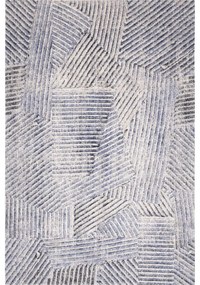 Tappeto in lana azzurro 160x240 cm Strokes - Agnella