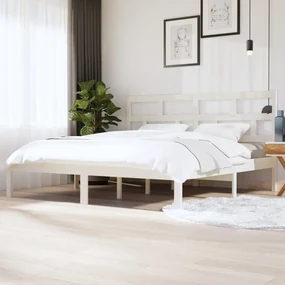 Giroletto bianco in legno massello di pino 200x200 cm