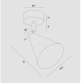 Argon 8279 - Faretto LUCINDA 1xE14/7W/230V nero/oro