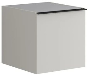 Struttura semi colonna da bagno Pixel 1 anta laccato opaco grigio pastello L 40 x H 40 x P 45.5 cm