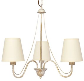 Lampadario a sospensione con catena MALBO 3xE27/15W/230V beige