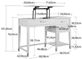 Scrivania 49x115 cm Westerleigh - CosmoLiving by Cosmopolitan