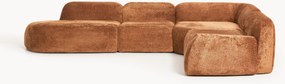 Divano angolare componibile XL in teddy-bouclé Wolke