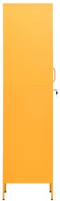 Armadio giallo senape 35x46x180 cm in acciaio