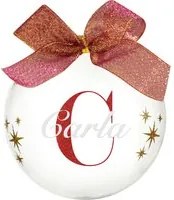 Pallina natale con nome Carla 10cm