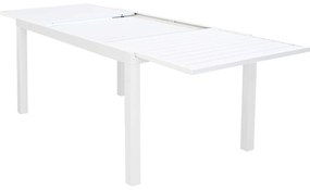 DEXTER - set tavolo in alluminio cm 160/240 x 90 x 75 h con 6 poltrone Venus