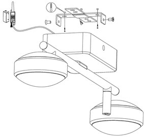 Eglo 97715 - LED RGB Faretto dimmerabile CORROPOLI-C 2xLED/5W/230V