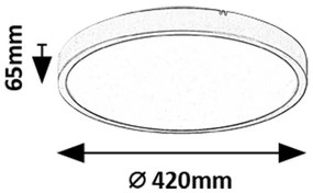 Rabalux 71439 - Plafoniera LED da bagno ALENZO LED/36W/230V IP44 nero