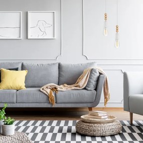 Lampadario a cavo SIMON 2xE27/60W/230V bianco/rovere