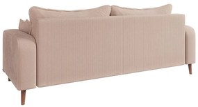 Divano beige in velluto a coste 220 cm Beata - Ropez