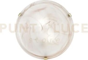 Plafoniera duna tabacco 2 luci attacco e27 40x40x11cm in vetro sati...