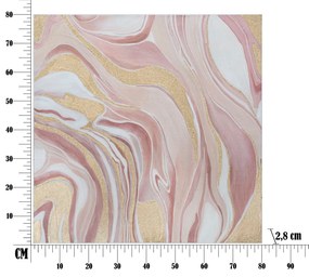 Dipinto Astratto Pinkly su Tela 80x2,8x80 cm