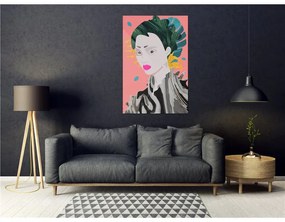 Quadro Asian Style (1 Part) Vertical  Colore Rosa, Dimensioni e Misure 80x120